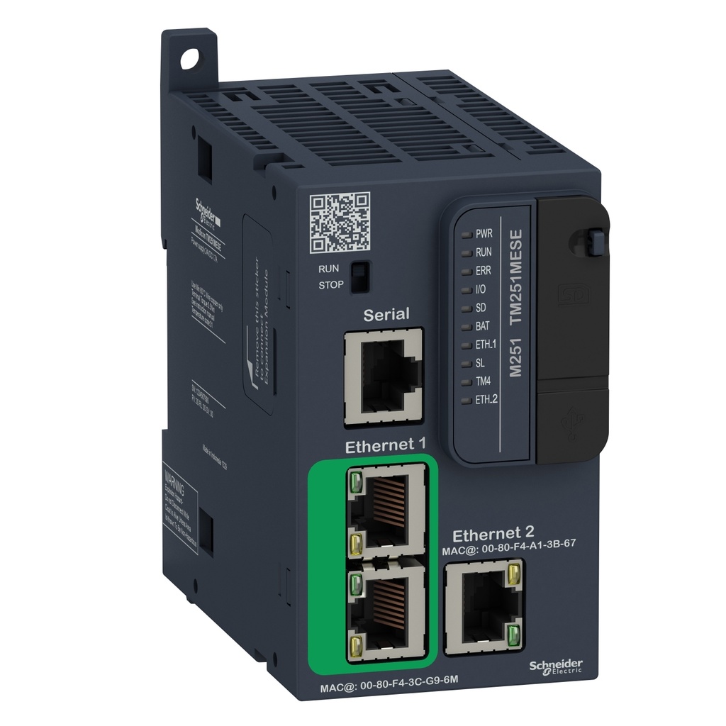 Controlador Logico Modicon M251 2 Puertos Ethernet Rs232/Rs485 Alimentacion 24Vdc 50A Ip20 Schneider
