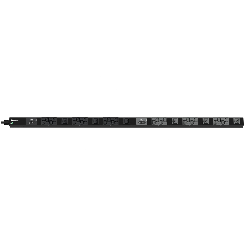 [P30B06M] Pdu Basica 32A 230V Salidas 24 Tomas C13 / 6 Tomas C19 Vertical Cable De Alimentacion 3 Mtrs Negra Panduit