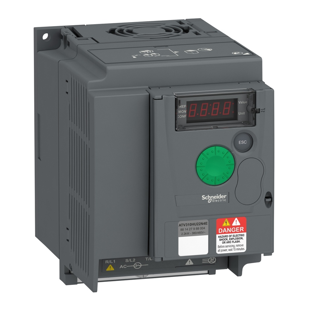 [ATV310HU22N4E] Variador De Velocidad Atv310 Easy 2.2Kw 3Hp 5.5A 440V 380-460Vac Modbus Integrado Pantalla Basica Aplicacion Proposito General Schneider