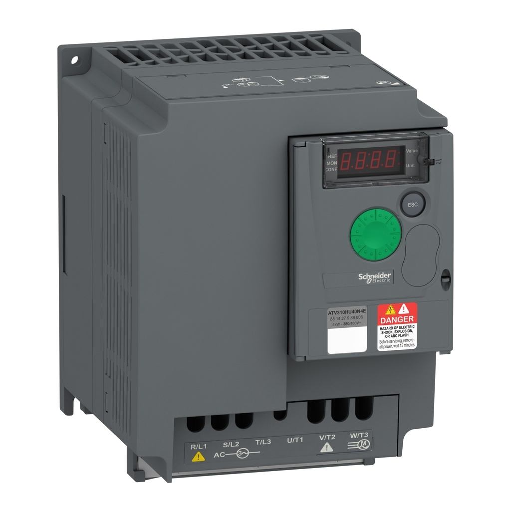 [ATV310HU40N4E] Variador De Velocidad Atv310 Easy 4Kw 5Hp 9.5A 440V 380-460Vac Modbus Integrado Pantalla Basica Aplicacion Proposito General Schneider