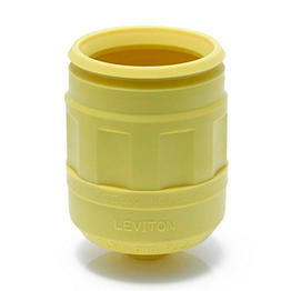 [6033-Y] Funda Para Clavija Con Seguro 20 Y 30A Amarilla Grado Industrial Leviton