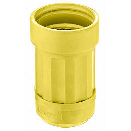 Funda Para Tomacorriente Con Seguro 20 Y 30A Amarilla Grado Industrial Leviton