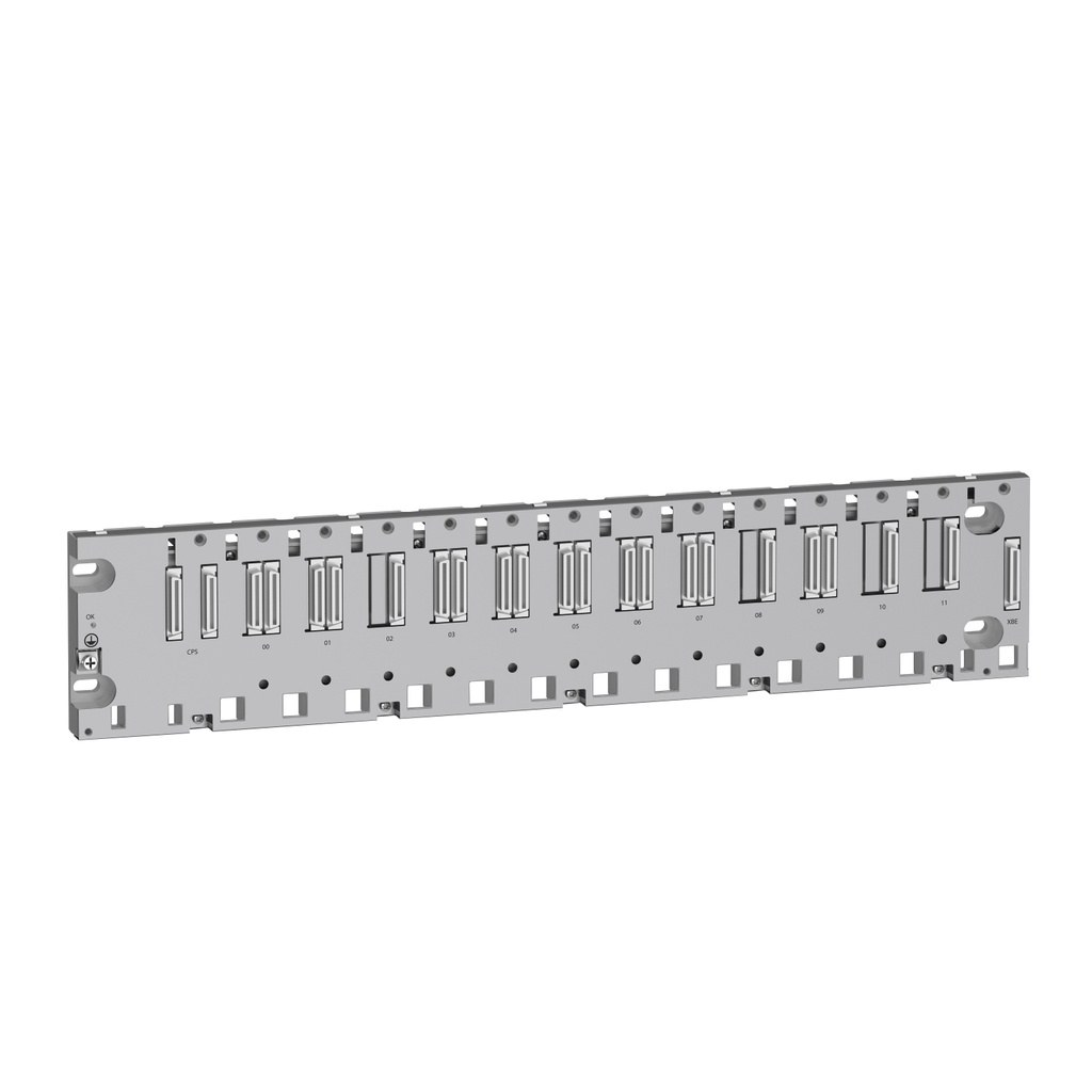 Placa Posterior Para Gama Modicon X80 Con 12 Ranuras Para Conectores Ethernet Y X-Bus Schneider