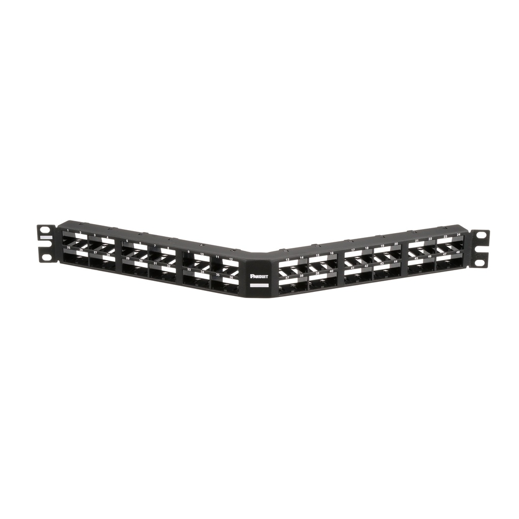 Herraje Para Patch Panel De 48 Puertos Angulado Alta Densidad 1Ru Negro Panduit