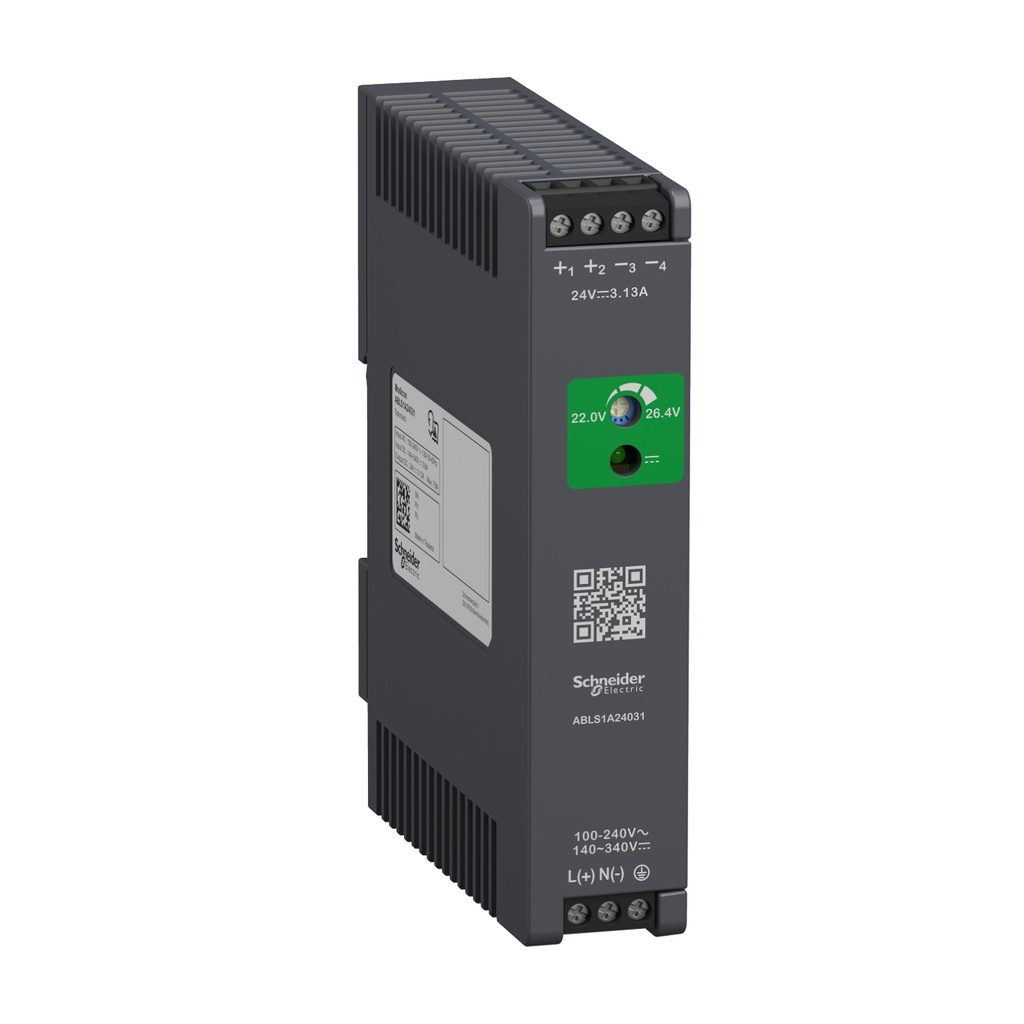 Fuente De Alimentacion Regulada 75W Entrada 100-240Vac Salida 24Vdc 3.1A Schneider