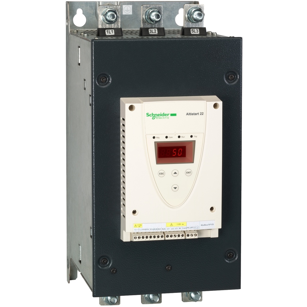 [ATS22C41S6] Arrancador Suave Ats22 Estandar 110Kw 150Hp 220V 410A / 220Kw 300Hp 440V 410A 200-600Vac Modbus Integrado Pantalla Basica Aplicacion Proposito General Schneider