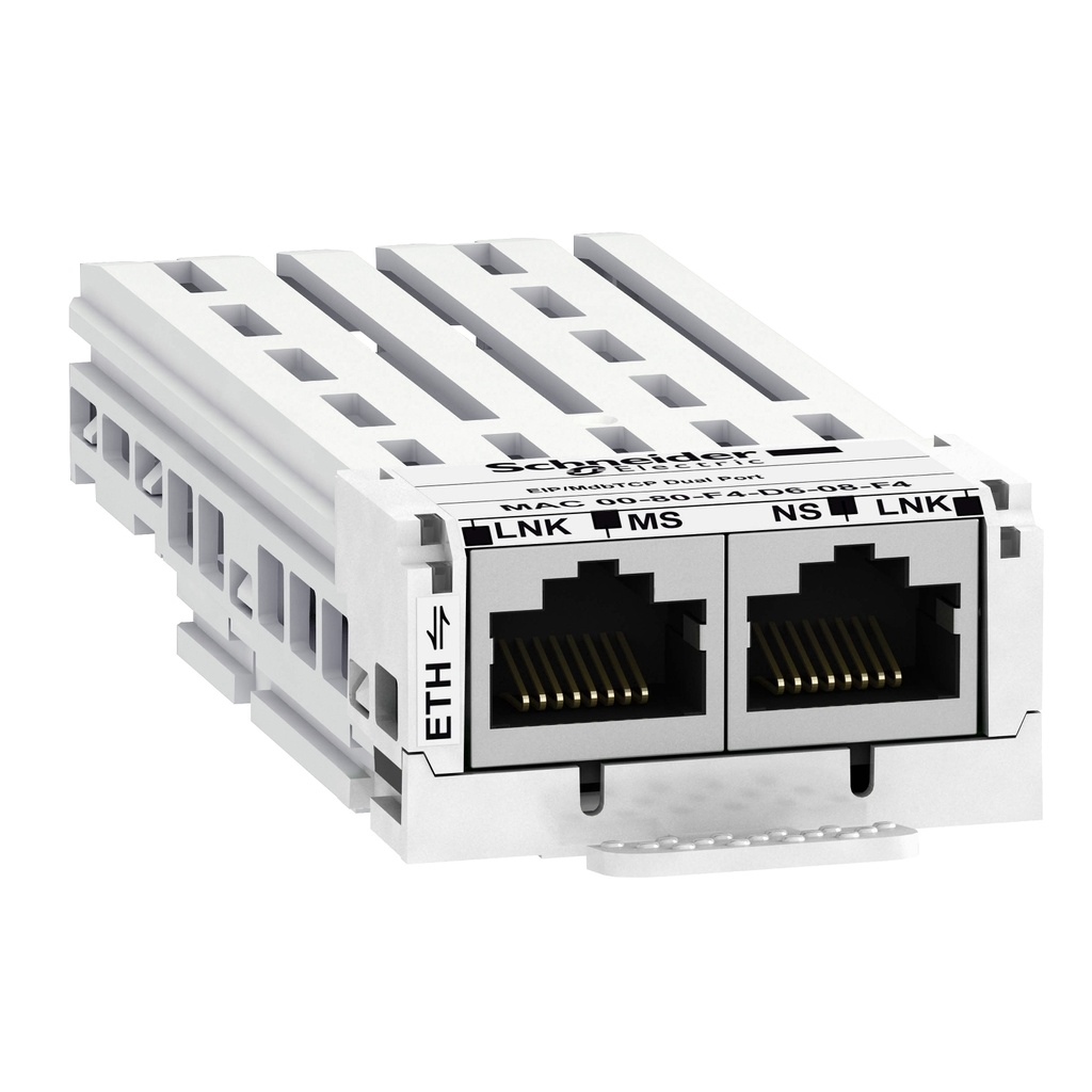 Repuesto Modulo De Comunicacion Ethernet Ip Y Modbus Tcp Para Variadores De Velocidad Atv630 Y Atv930 Y Arrancadores Suaves Ats480 Schneider