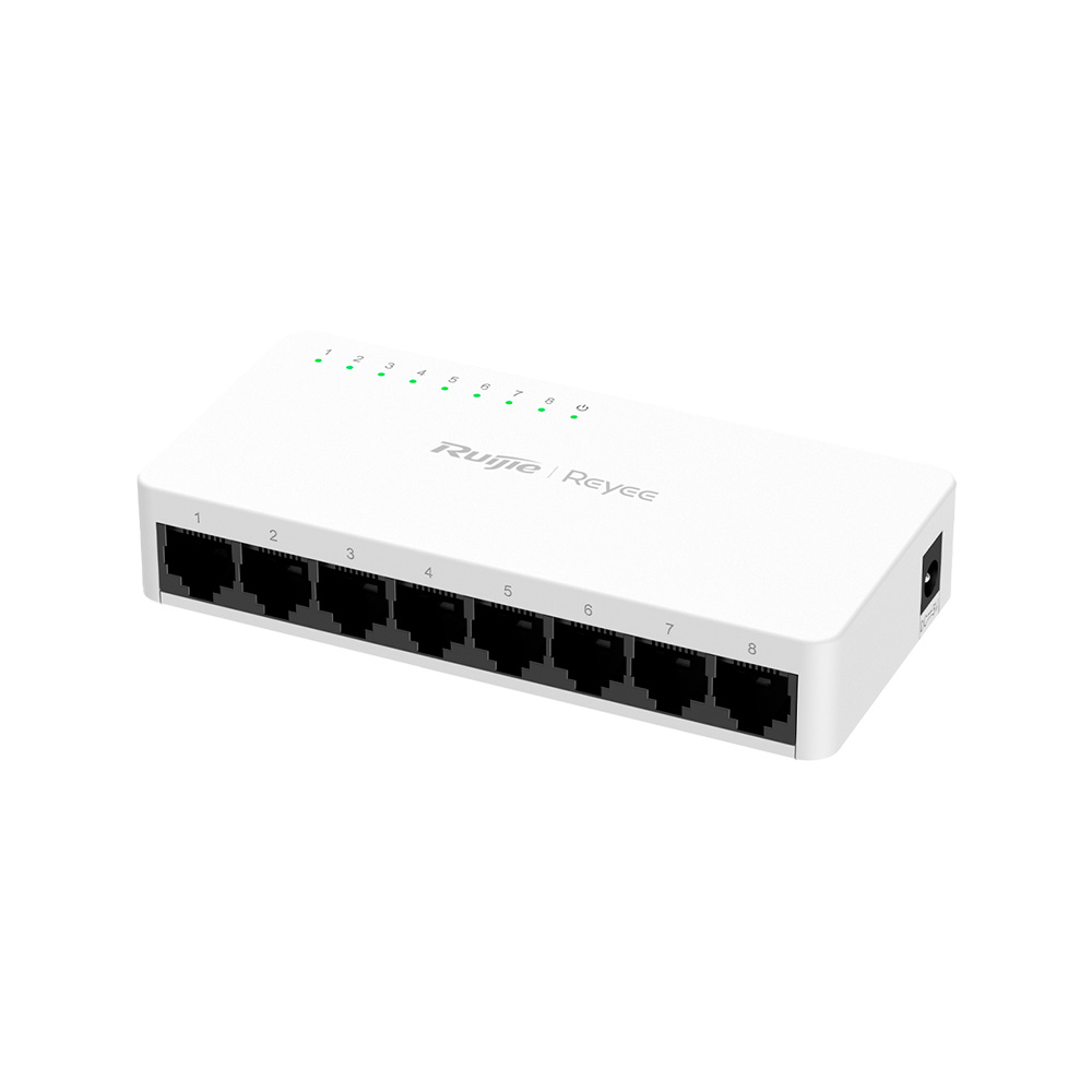 Switch 8 Puertos 10/100Mbps No Administrable Plastico Ruijie