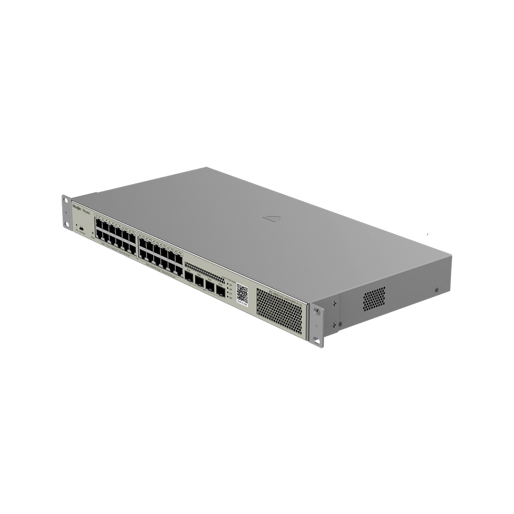 [RG-NBS3100-24GT4SFP-P-V2] Switch 24 Puertos Poe+ 370W 1Gpbs + 4 Puertos Sfp 1Gbps Capa 2 Tasa 41.67Mbps 1Ru Administrable Nube Ruijie