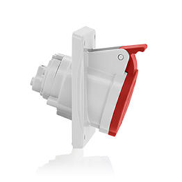 Toma Incrustar 32A 440-460V 3P+T 11H Rojo Iec60309 Ip44 Leviton