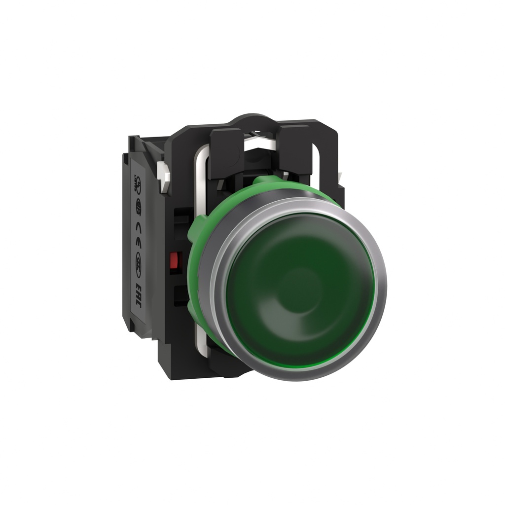 Pulsador Luminoso Led 120Vca 1Na+1Nc Verde Schneider