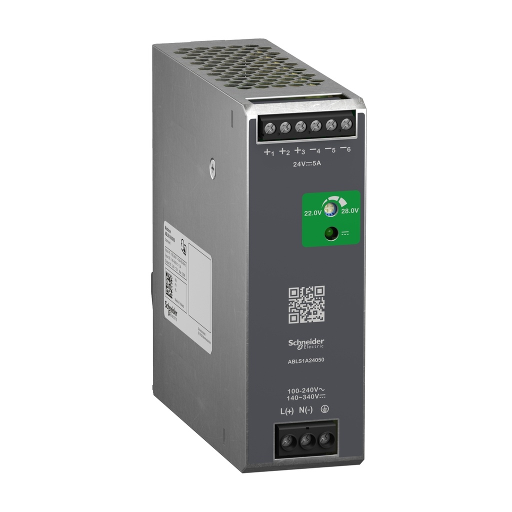[ABLS1A24050] Fuente De Alimentacion Regulada 120W Entrada 100-240Vac Salida 24Vdc 5A Ip20 Montaje En Riel Din Schneider