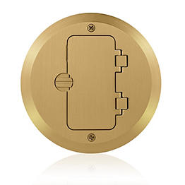 [25251-TFB] Caja De Piso De Un Espacio Tamper Resistant De 15 A, 125 V, Nema 5-15R, 2P, 3 W, Grado Comercial Bronce Leviton
