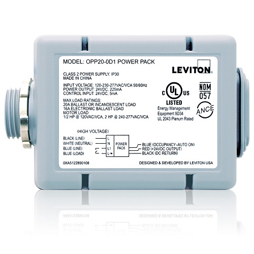 Paquete De Alimentacion Para Sensor De Ocupacion, Super Duty, Basico, Entrada De Encendido Automático Leviton