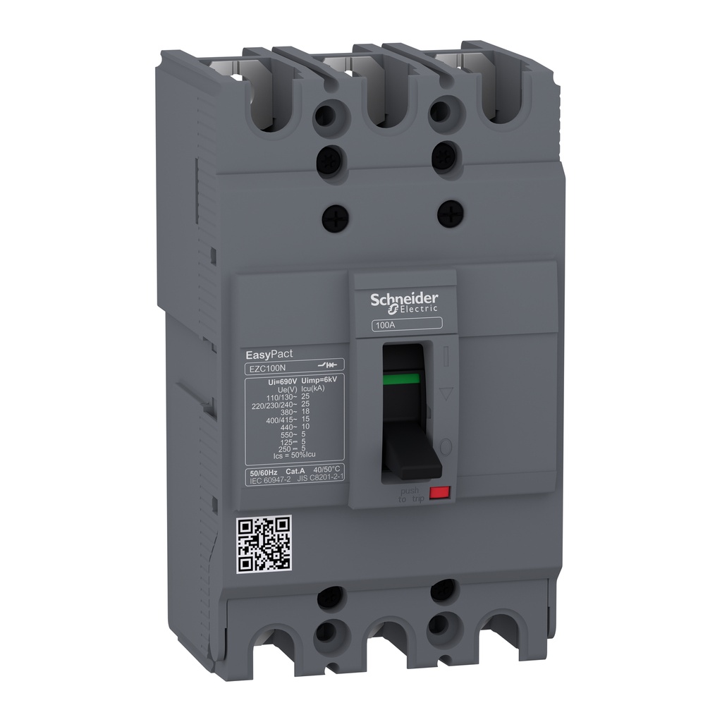 [EZC100N3032] Interruptor 32A 600V Schneider Easypact 25Ka A 240V Y 10Ka A 440V Za0Ezc100N3032 Schneider