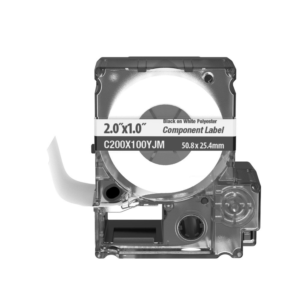 [C200X100YJM] Cartucho Panduit P/Mp300 50.8Mmx25.4Mm Termoencogible Letra Negra Sobre Blanco Panduit C200X100Yjm
