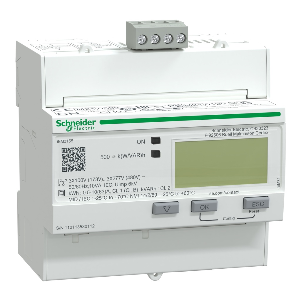 Medidor Iem3155 63A Modbus Salida Digital Mid Schneider