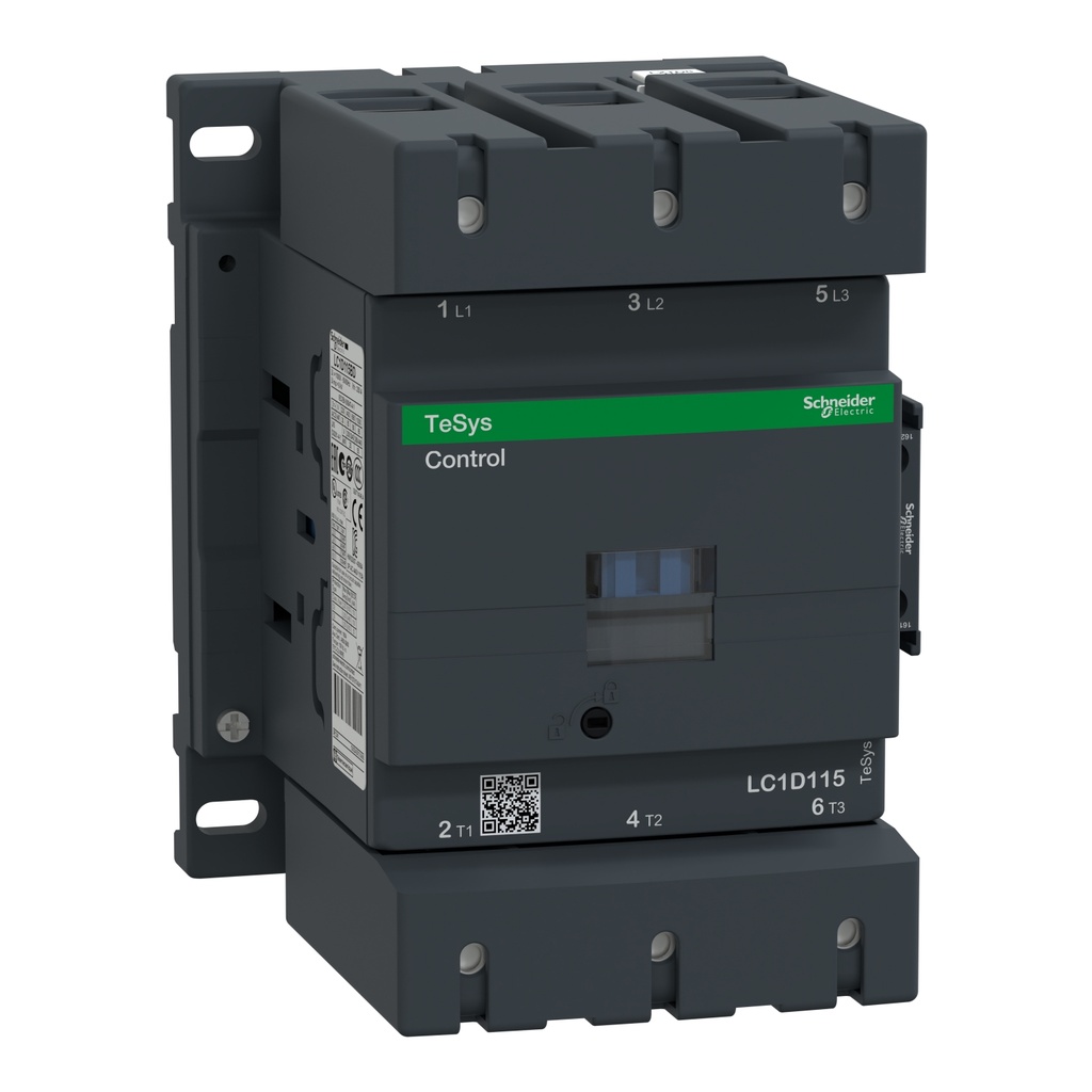 Contactor 3P Tesys 115A 1Na+1Nc 440Vac 24Vcc Schneider