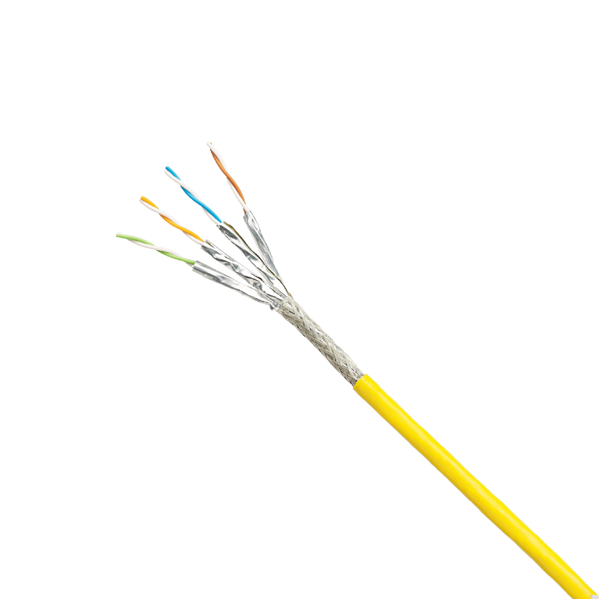 Cable S/Ftp Industrial Cat 6A  24/7 Awg Trenzado Rollo De 500M Amarillo Panduit Isx6X04Ayl-Led