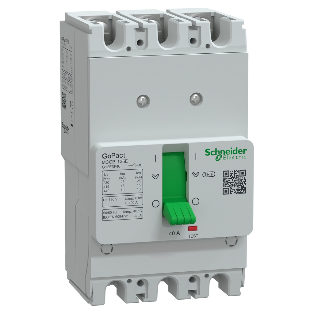 [G12E3F40] Interruptor 40A 3P 415Vac Gopact 25Ka A 220V Y 15Ka A 415V Schneider
