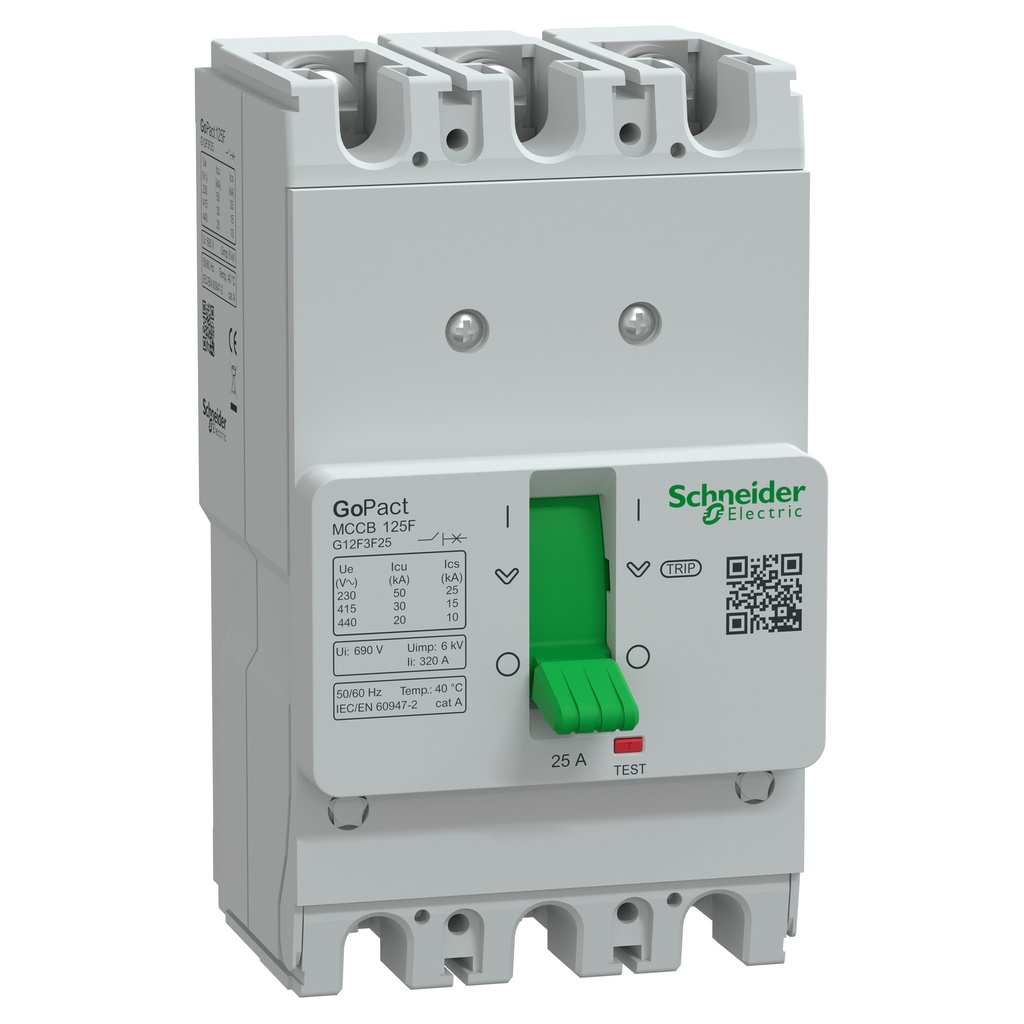 Interruptor 25A 3P 415Vac Gopact 50Ka A 220V Y 30Ka A 415V Schneider