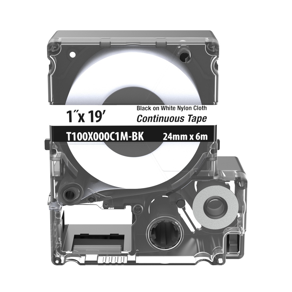 [T100X000C1M-BK] Catucho P/Mp300 Negro Sobre Blanco 24Mm X 6Mt Panduit T100X000C1M-Bk