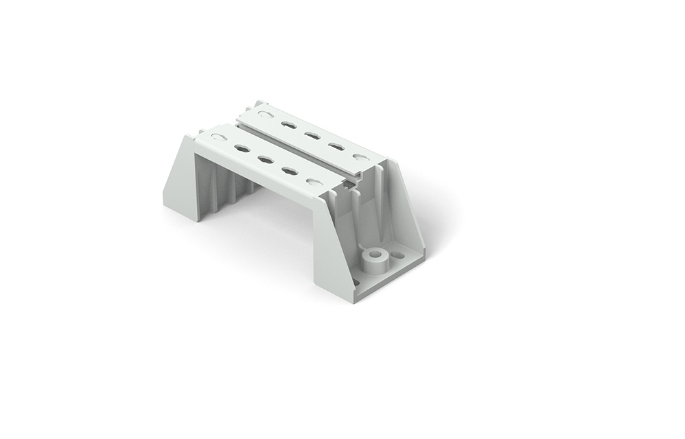 Soporte A Pared Vertical U Bandeja Portacable 100Mm Plastico Pvc Gris Metatray Pemsa 82003674