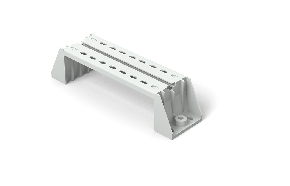 [82003676] Soporte A Pared Vertical U Bandeja Portacable 200Mm Plastico Pvc Gris Metatray Pemsa 82003676
