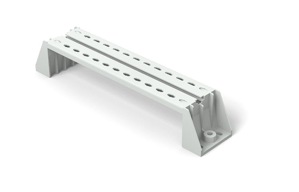 Soporte A Pared Vertical U Bandeja Portacable 300Mm Plastico Pvc Gris Metatray Pemsa 82003677