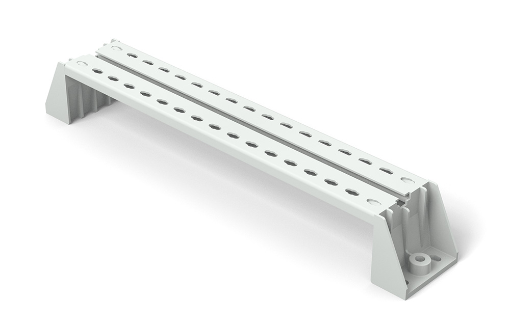 Soporte A Pared Vertical U Bandeja Portacable 400Mm Plastico Pvc Gris Metatray Pemsa 82003678