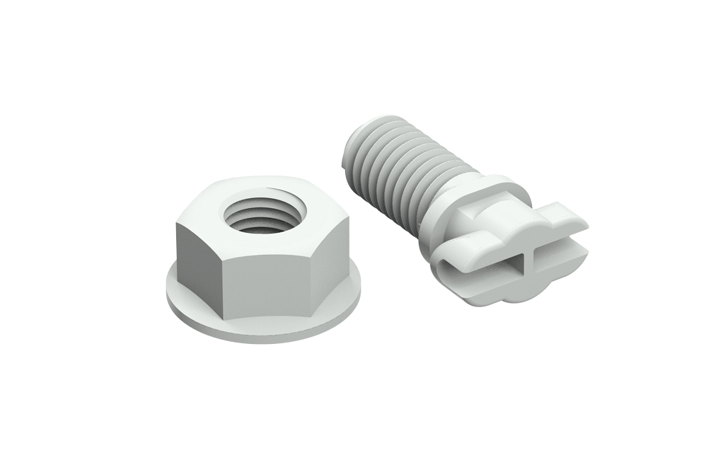 [81000297] Kit Tornillo Tuerca Clip M8 Para Union Bandeja Plastico Pvc Gris Metatray Pemsa 81000297