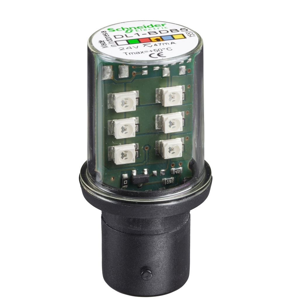 Bombillo Led Naranja Para Señalizacion 24V Schneider