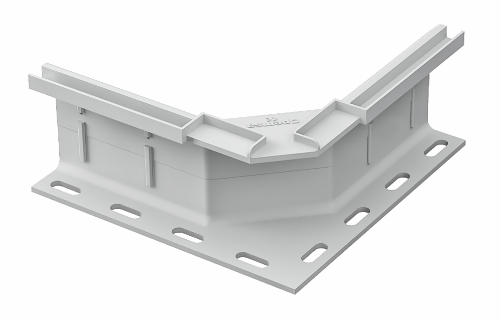[81000289] Union Bandeja Para Derivacion Armar Te O Cruz Alto 100Mm Plastico Pvc Gris Metatray Pemsa