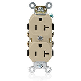 Toma 20A 125V 1F+N+T Doble Polo Tierra Grado Comercial Beige Nema 520R Leviton