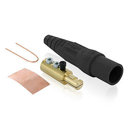 Conector Cam 400A 600V Macho #2/0-4/0 Negro 2 Tornillos Leviton