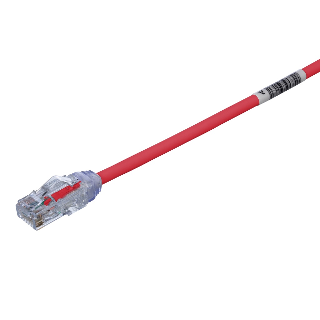 Patch Cord Categoria 6A 60Cm Rojo Diametro Reducido 28 Awg Lszh Panduit