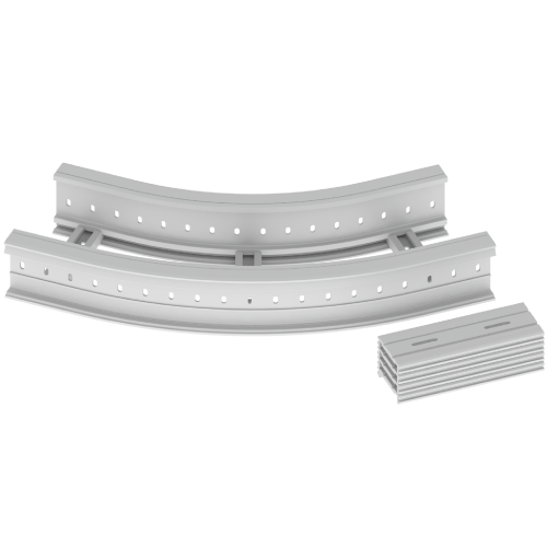 Curva Horizontal 45Grados 135X300Mm Radio 600 U23X Unex