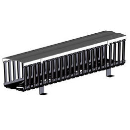 [8980L-VFO] Organizador De Cables Vertical Frontal Leviton 203Cm Alto Canal 20X20Cm Cubierta Con Bisagra Negra Leviton