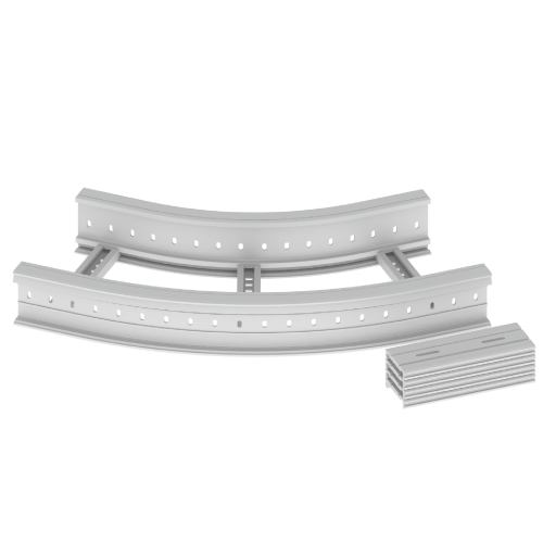 Curva Horizontal 45 Grados Para Bandeja Portacable Escalera 135X400 Mm R600 U23X Unex