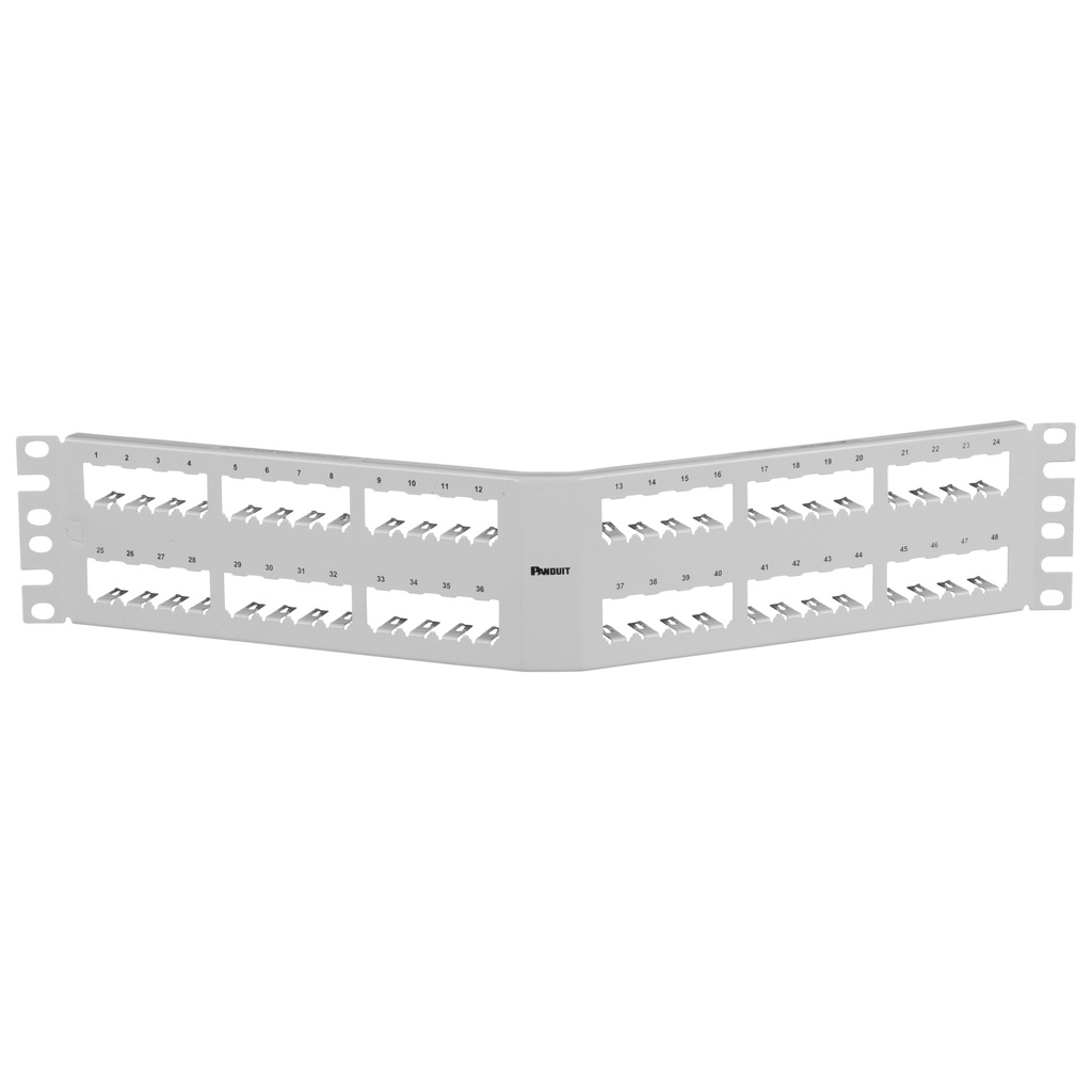 Herraje P/Patch Panel 48 Esp Angulado Metalico P/Blindado Blanco Panduit
