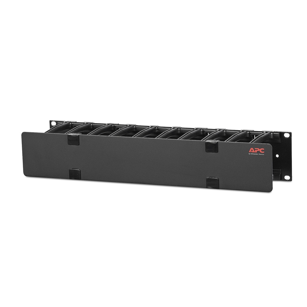 Organizador Horizontal De Cables 2U Rack 4 Pulgadas Profundidad Con Tapa Apc Schneider
