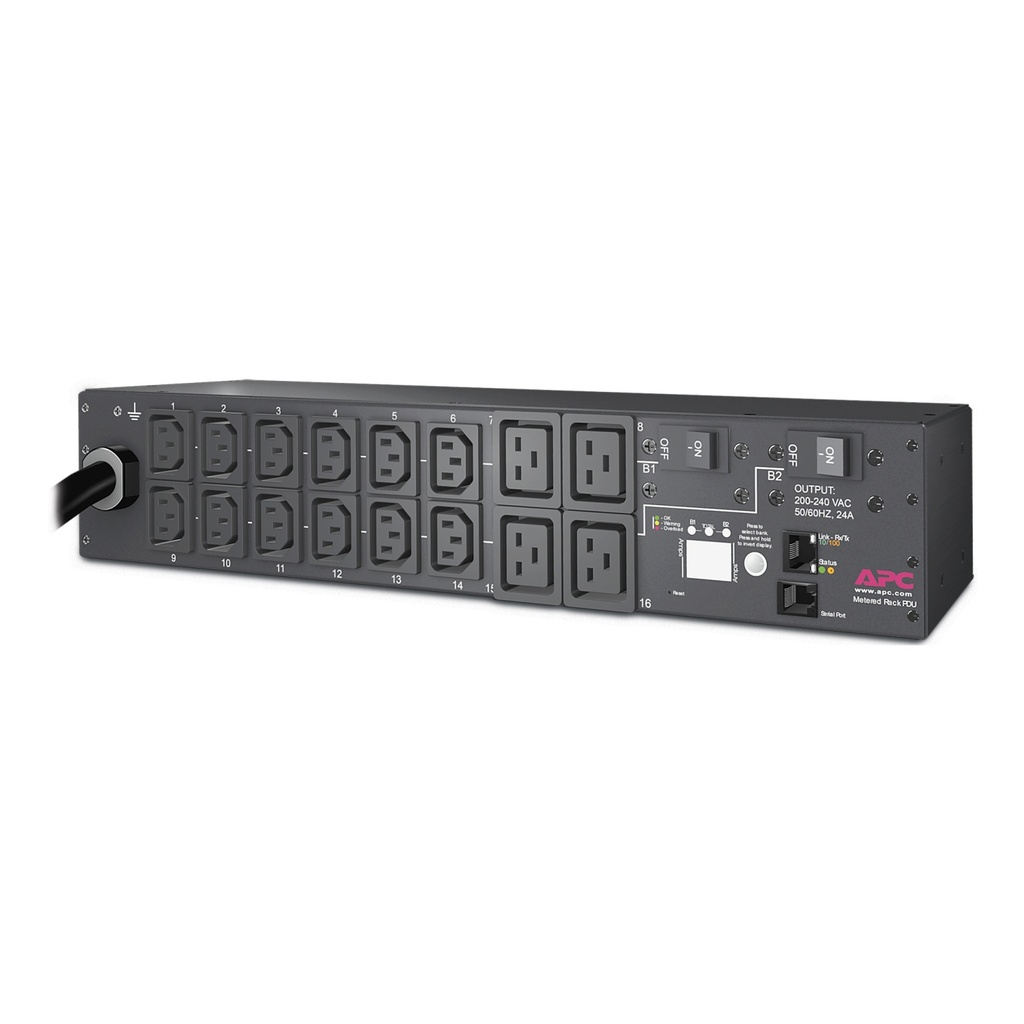 [AP7811B] Pdu Unidad Para Rack 2U Entrada 220V 200-230Vac 30A L6-30P Salida 220V 208-230Vac (12) C13 Y (4) C19 Apc Schneider