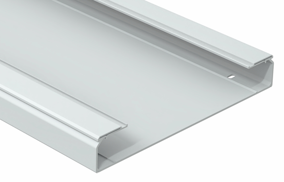 [82003655] Bandeja Portacable Lisa 60X400Mm Plastico Pvc Gris Sin Tapa X 3Mts Metatray Pemsa