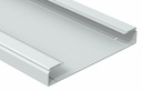 Bandeja Portacable Lisa 60X400Mm Plastico Pvc Gris Sin Tapa X 3Mts Metatray Pemsa