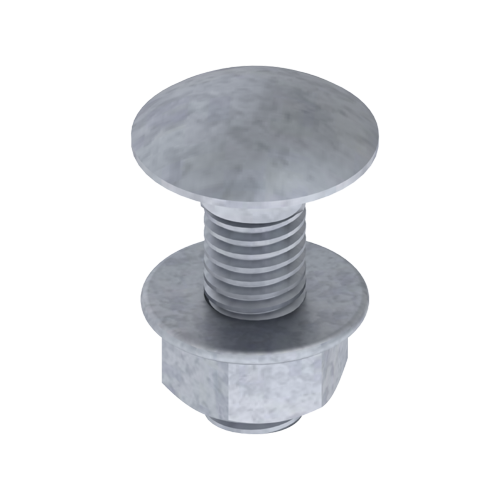 Tornillo Con Tuerca Din 603 M8X25 Acero Galvanizado Pqte X 100 Und Unex