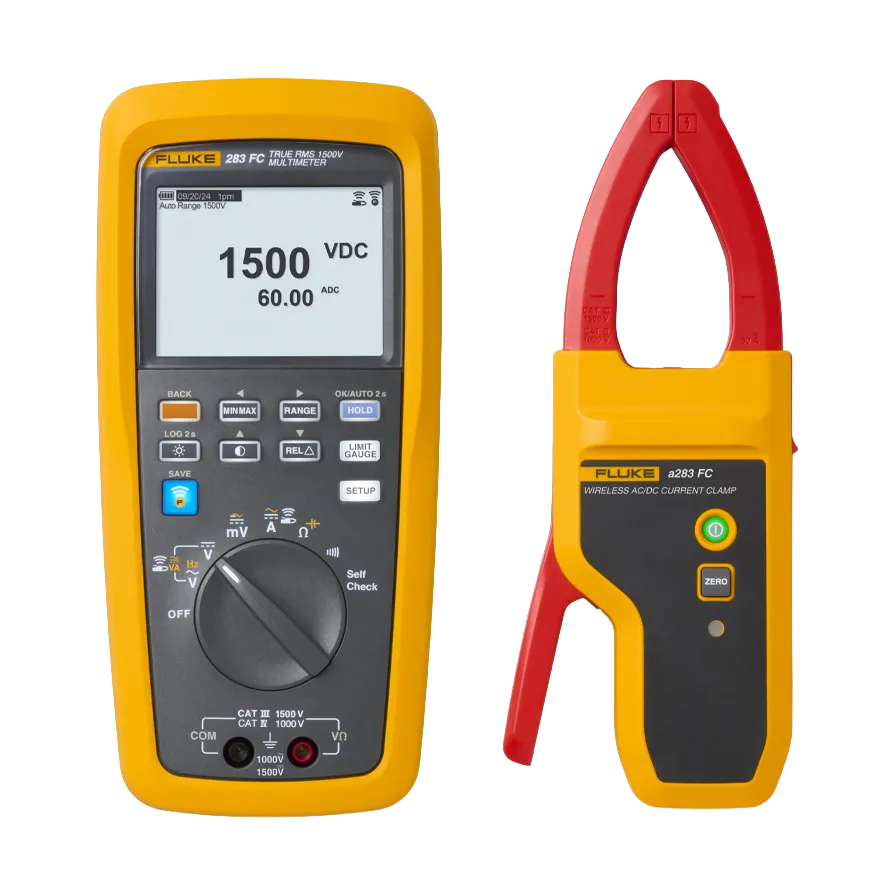 Kit Solar Fluke-283Fc/Pv Cat Iii 1500V Dmm Trms 283Fc Abrazadera A283Fc Mc4 Fluke 6019841