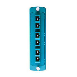 [5F100-6QC] Acople Fibra Sc Om3/Om4 Placa 6 Espacios Multimodo 50/125 Um Funda De Ceramica De Zirconio Leviton Ns