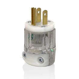 [8215-PLC] Clavija 15A 125V 1F+N+T Nema 515R Con Indicador Transparente Grado Hospitalario Leviton