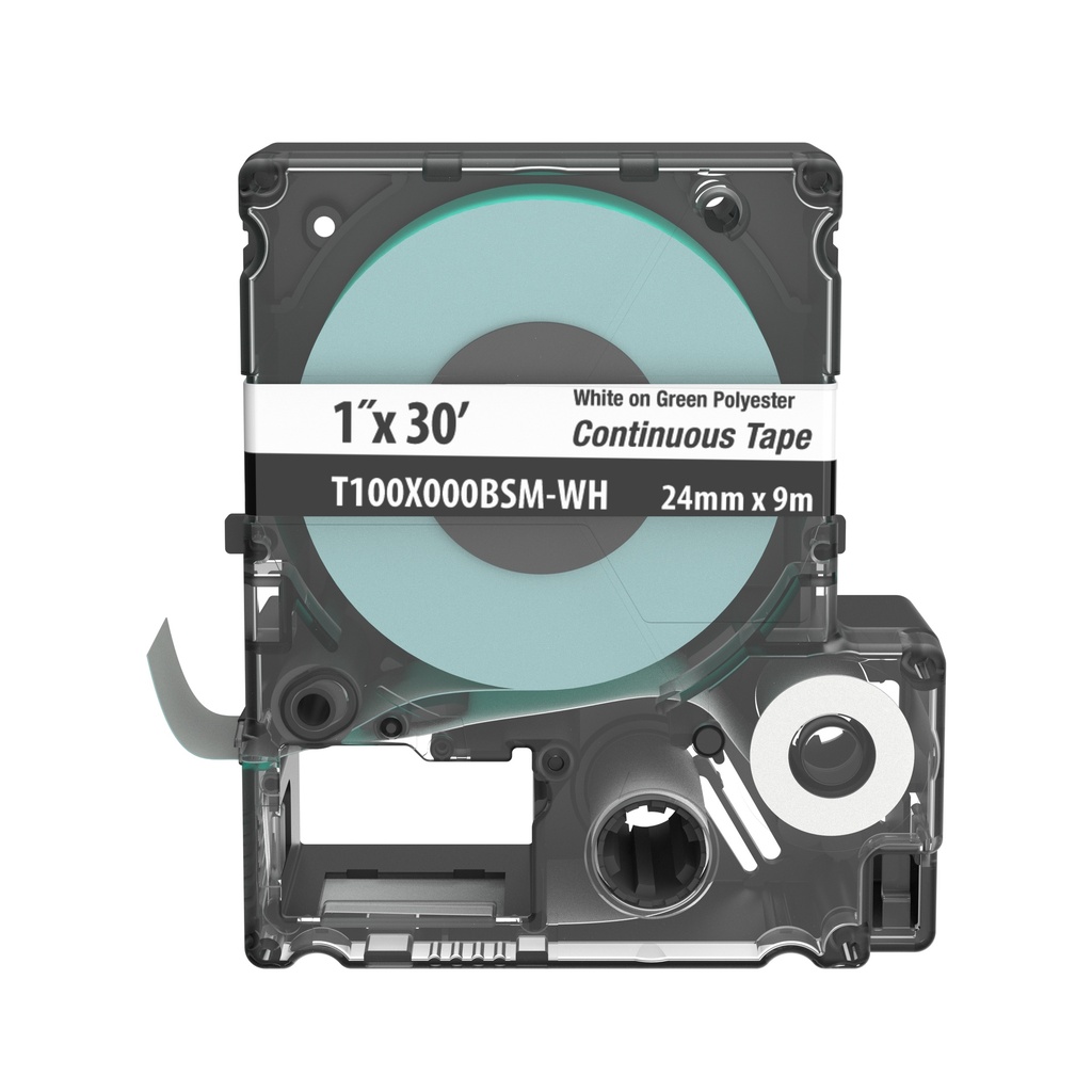 Cartucho Cinta Continua P/Mp300 Mp100 25.4Mm X 9.1 Mts Letra Blanco Sobre Verde Poliester Panduit