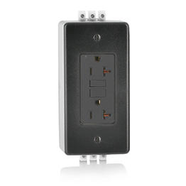 [GFNT2-DIN] Toma Doble 20A 125V Gfci Blanco Leviton Decora Riel Din Grado Industrial Leviton